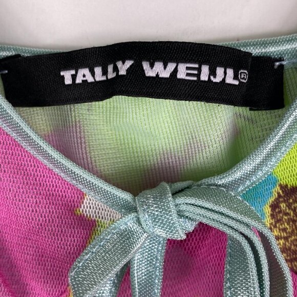 TallyWeijl Tropical Floral Spaghetti Strap Pink Mini Sundress Petite XS XXS - Picture 4 of 9